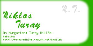 miklos turay business card